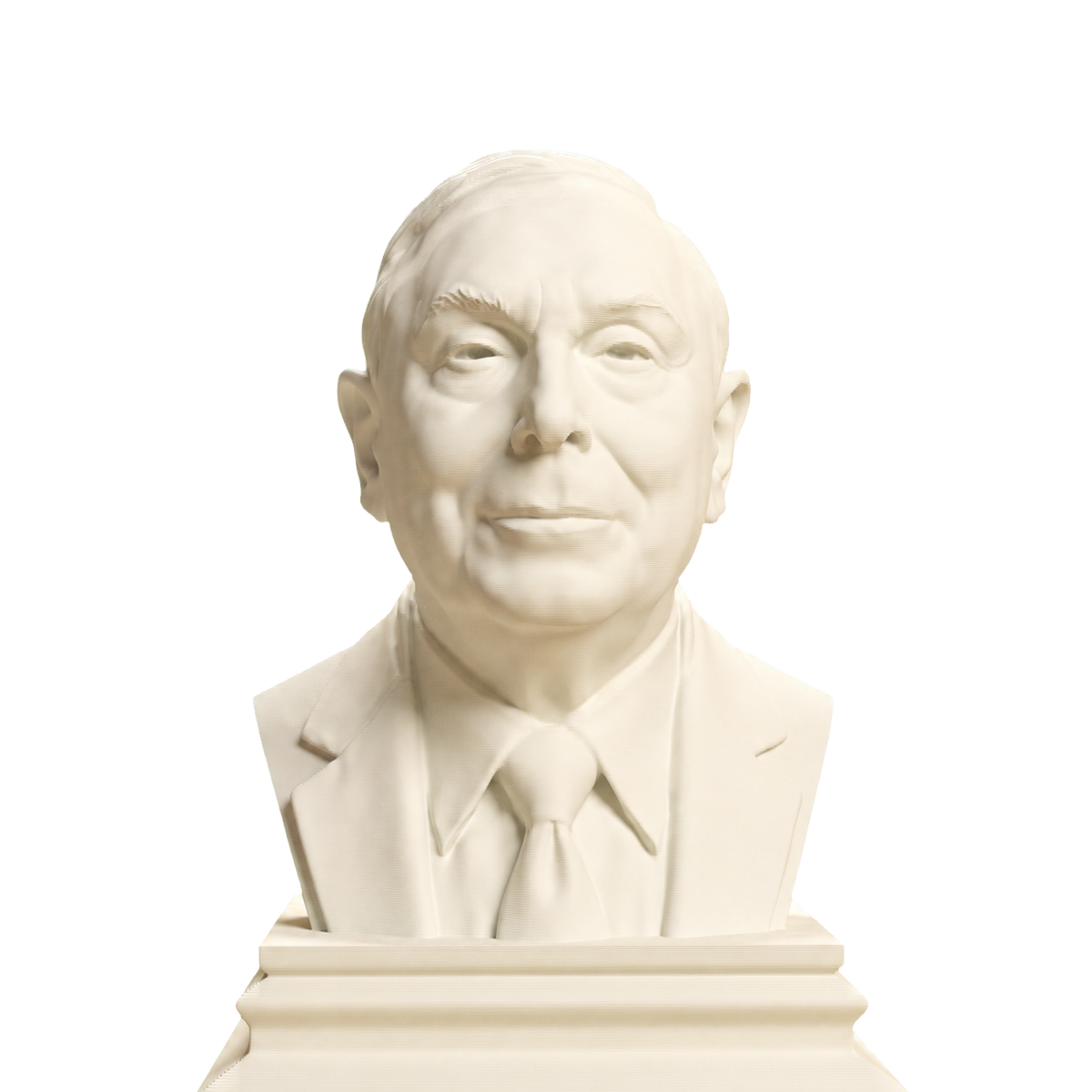 Charlie Munger bust in Ivory White