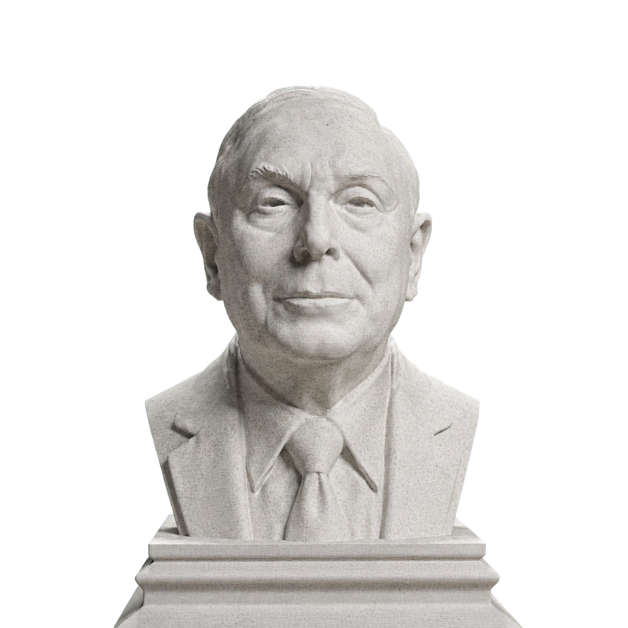 Charlie Munger bust in Marble Stone