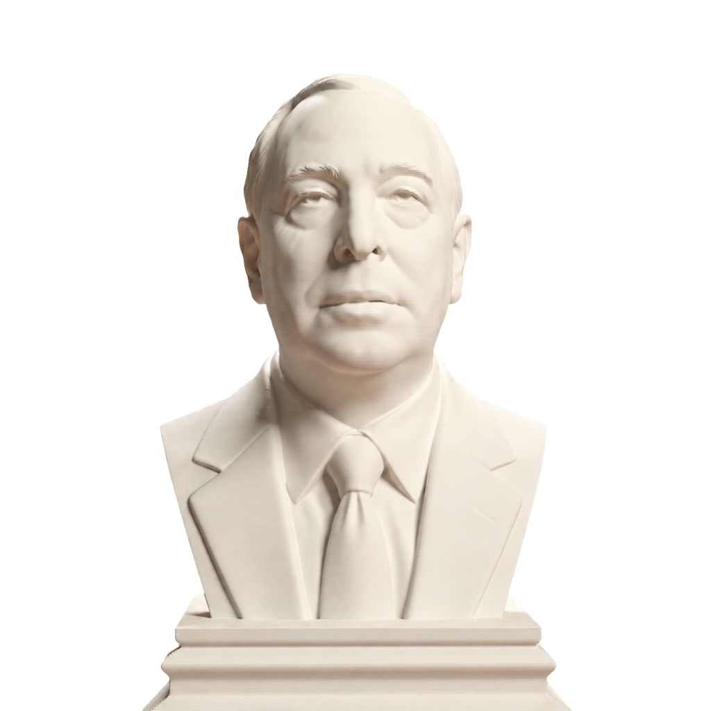 C. S. Lewis bust in Ivory White