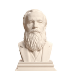 Fyodor Dostoyevsky bust in Ivory White