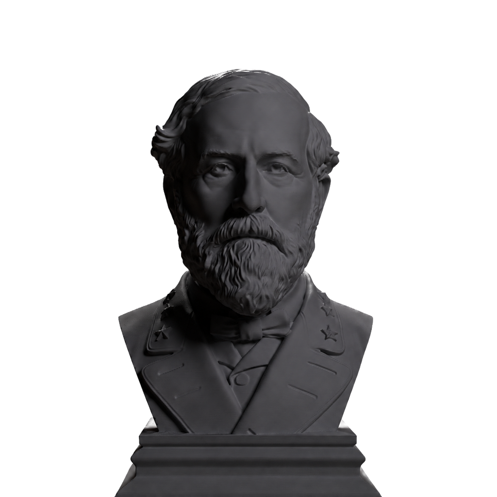 Robert E. Lee bust in Charcoal Black finish