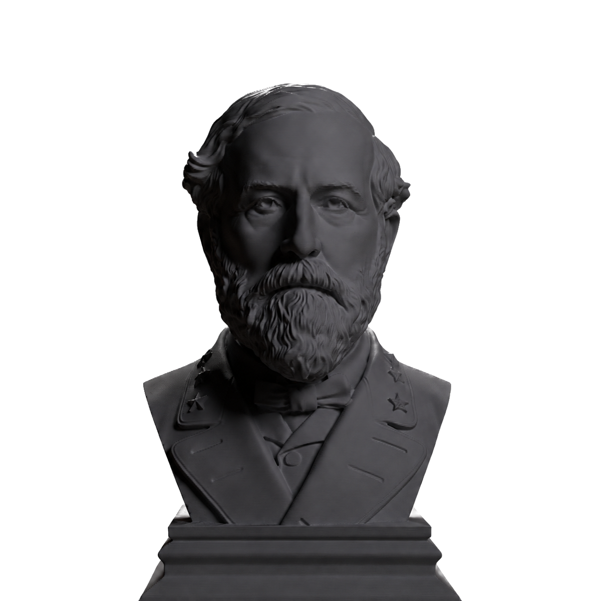 Robert E. Lee bust in Charcoal Black finish