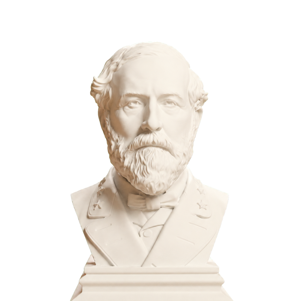 Robert E. Lee bust in Ivory White finish