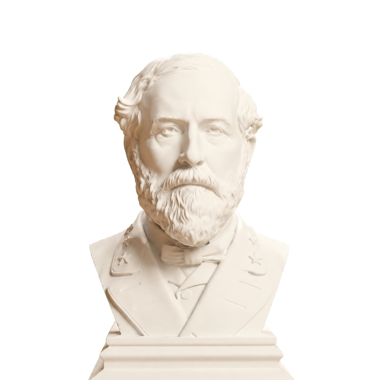 Robert E. Lee bust in Ivory White finish