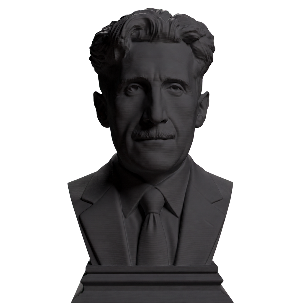 George Orwell bust in Charcoal Black finish