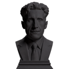 George Orwell bust in Charcoal Black finish