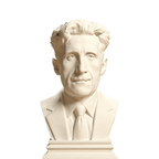 George Orwell bust in Ivory White finish