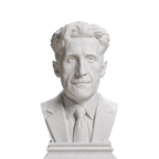 George Orwell bust in Marble Stone finish