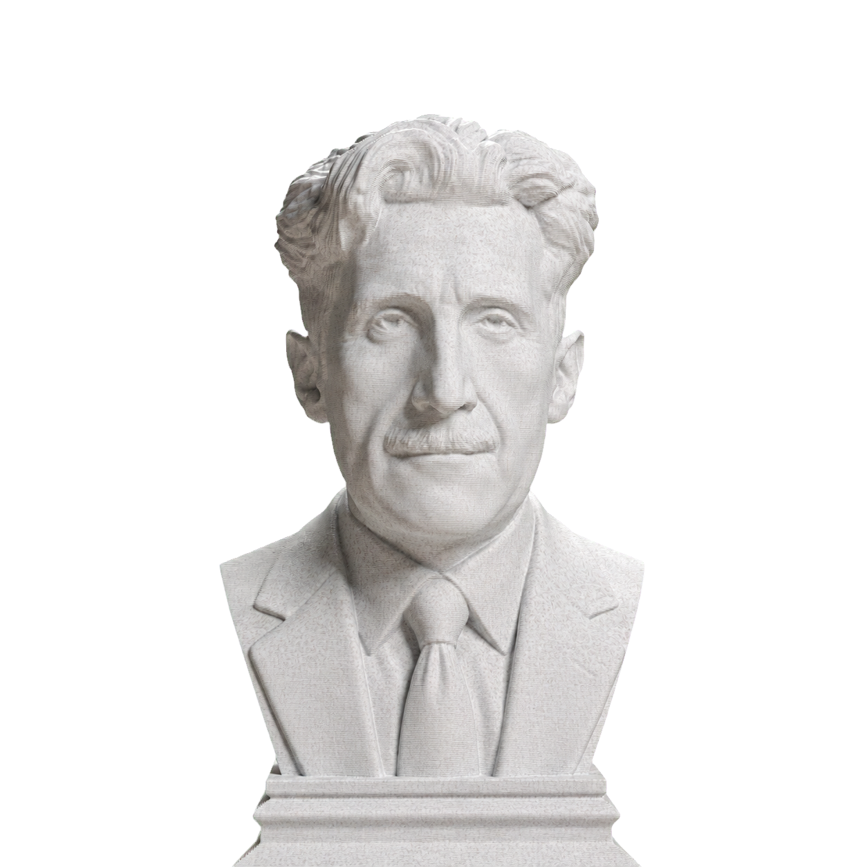 George Orwell bust in Marble Stone finish