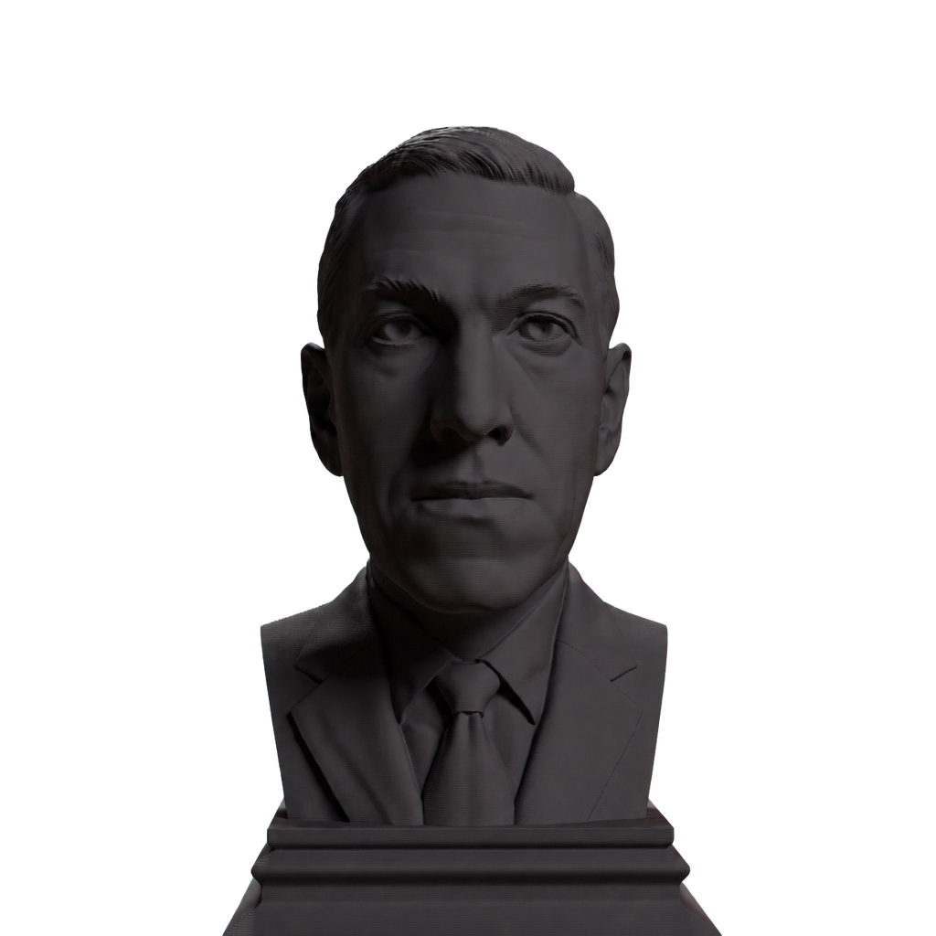 H. P. Lovecraft bust in Charcoal Black finish