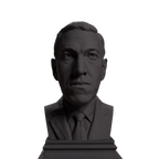 H. P. Lovecraft bust in Charcoal Black finish