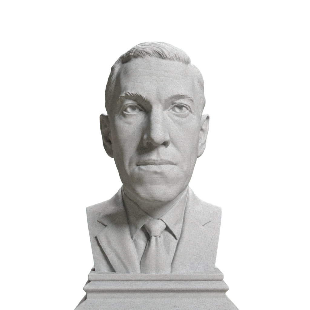 H. P. Lovecraft bust in Marble Stone finish