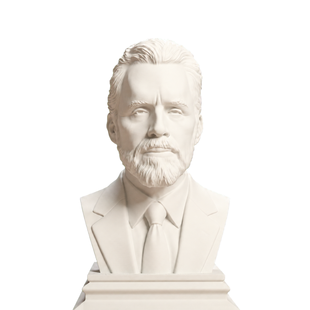 Jordan Peterson bust in Ivory White finish
