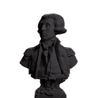 Marquis de Lafayette bust in Charcoal Black
