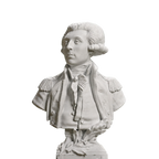Marquis de Lafayette bust in Marble Stone