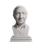 Neil Simon bust in Marble Stone finish