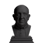 Pope Francis bust in Charcoal Black finish