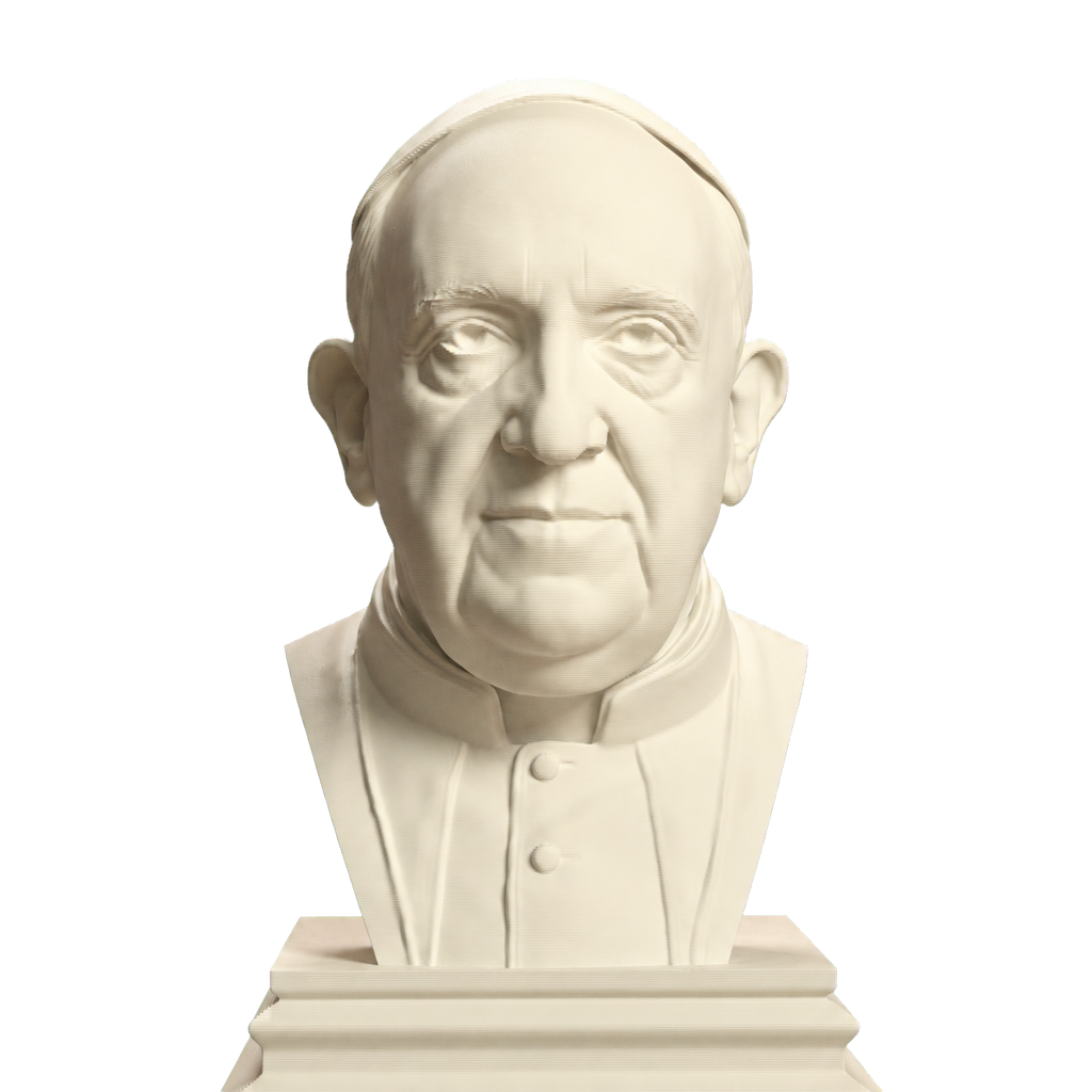 Pope Francis bust in Ivory White finish
