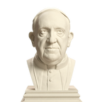 Pope Francis bust in Ivory White finish