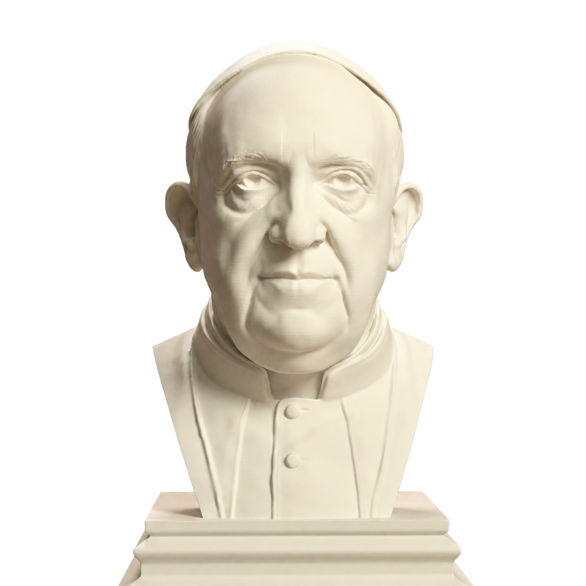 Pope Francis bust in Ivory White finish