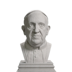 Pope Francis bust in Marble Stone finish