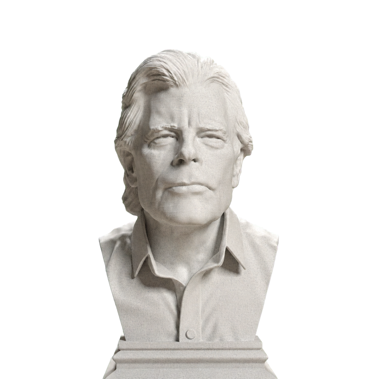 Stephen King bust in Marble Stone finish