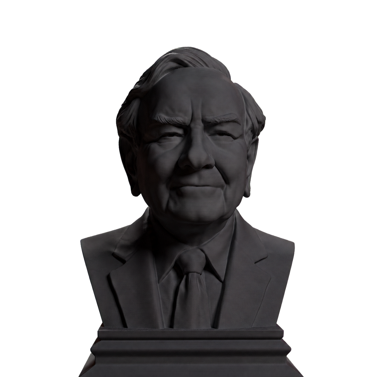 Warren Buffett bust in Charcoal Black finish