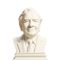 Warren Buffett bust in Ivory White finish