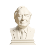 Warren Buffett bust in Ivory White finish