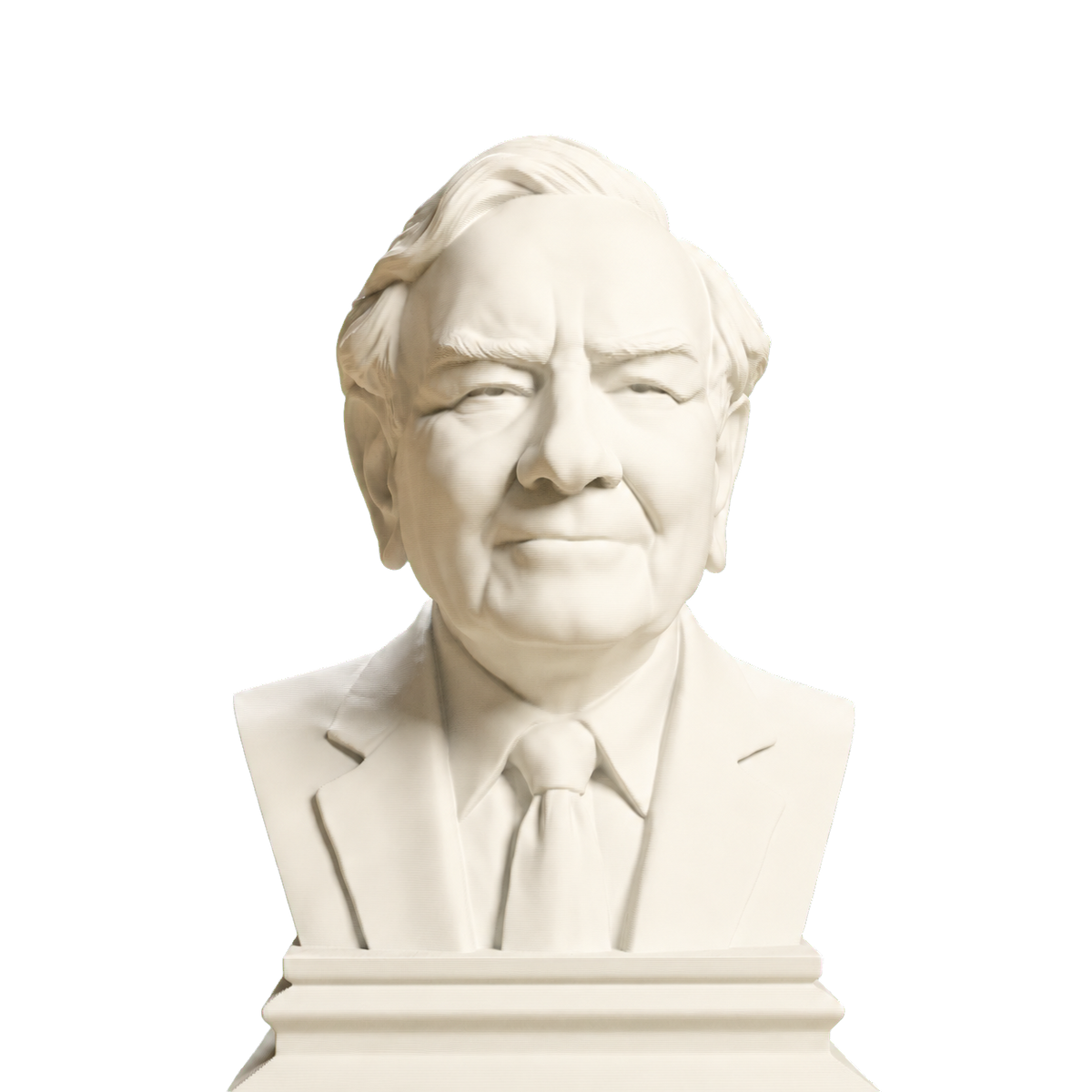 Warren Buffett bust in Ivory White finish