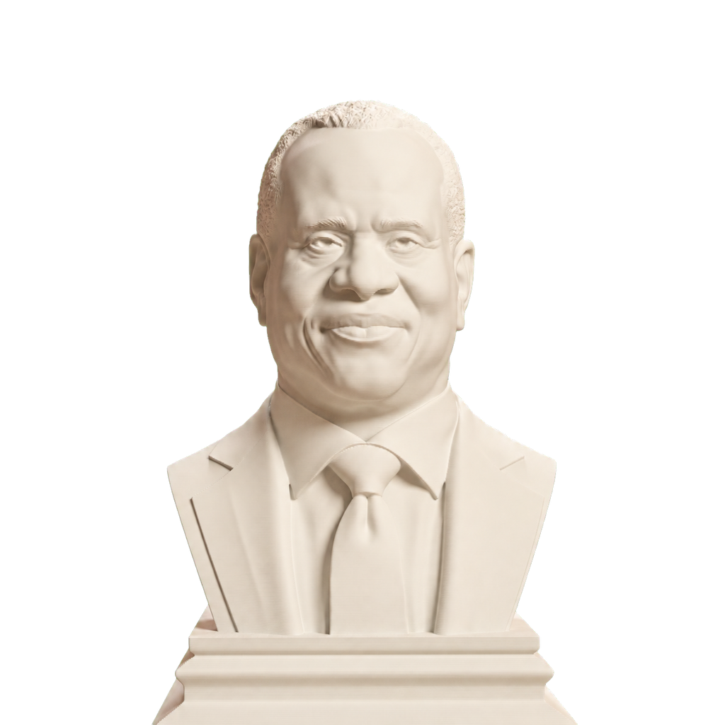 Clarence Thomas bust in Ivory White finish