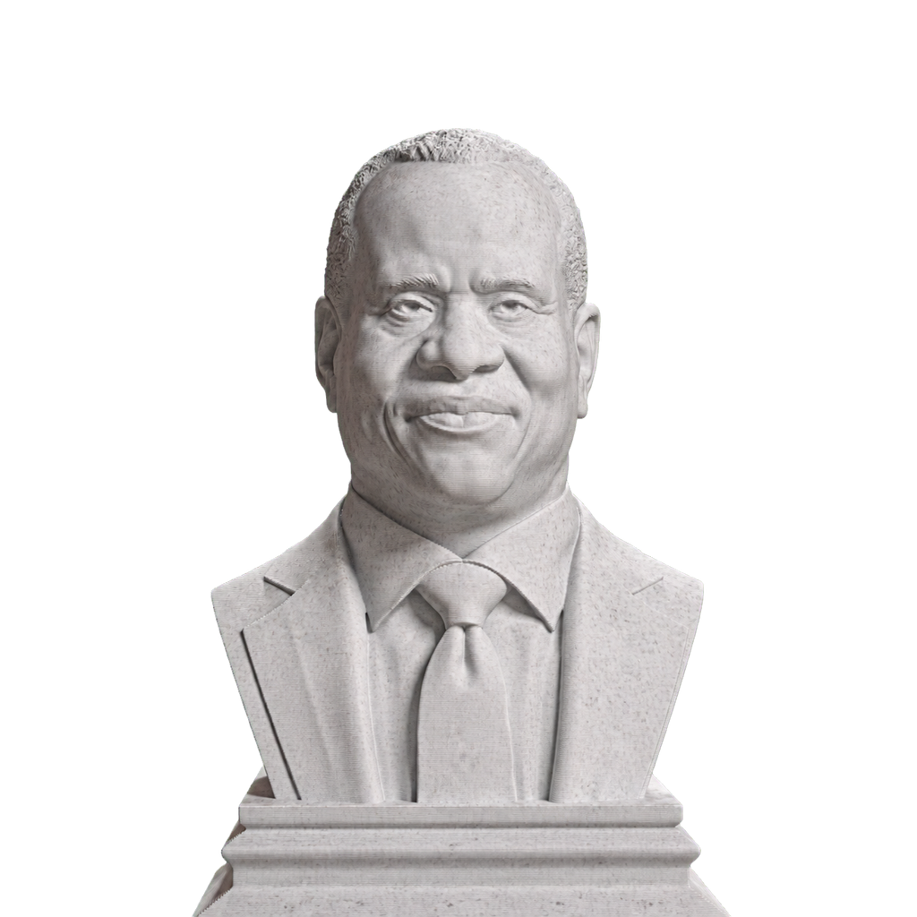 Clarence Thomas bust in Marble Stone finish