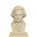 Ludwig van Beethoven bust in Ivory White