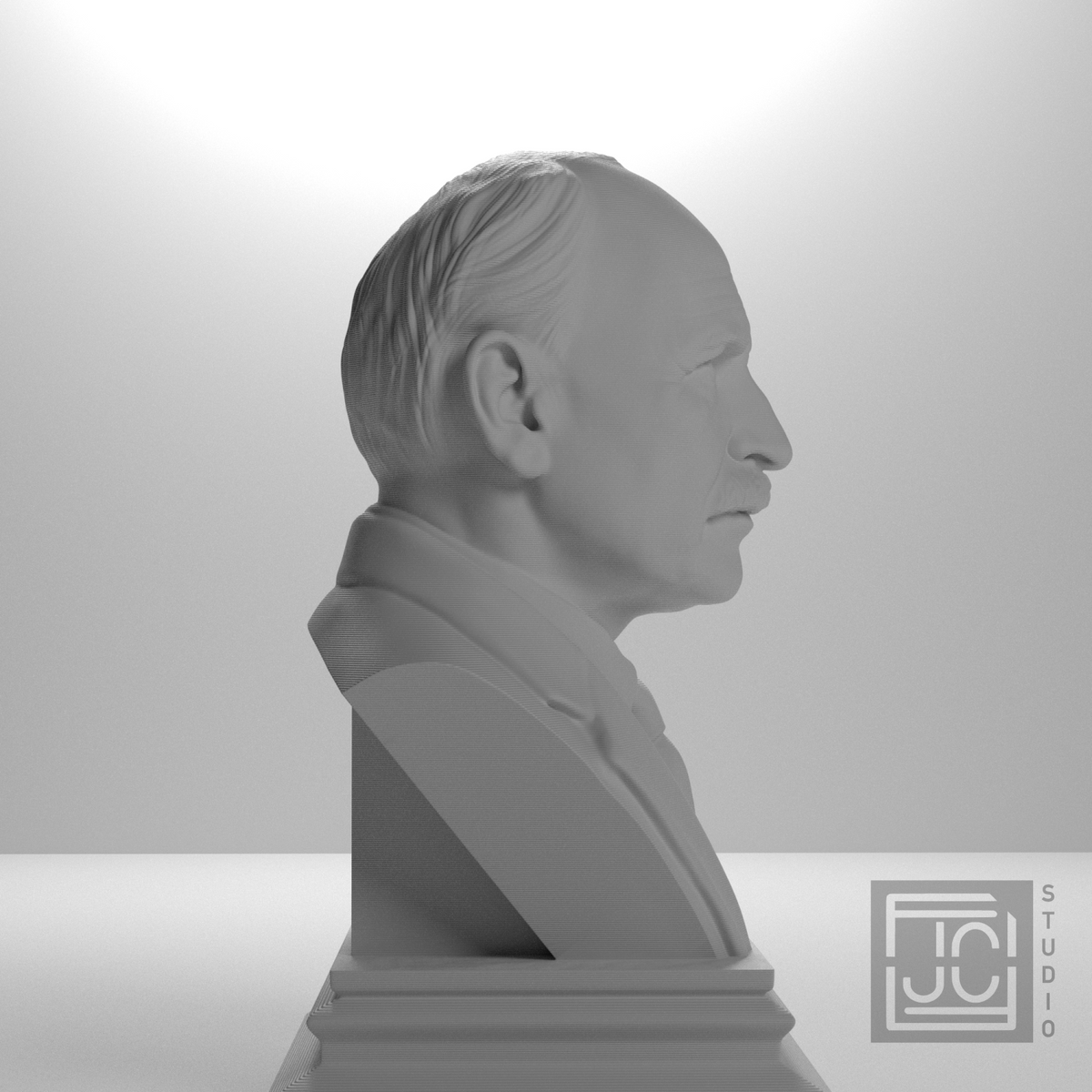 Carl Jung bust right profile studio view
