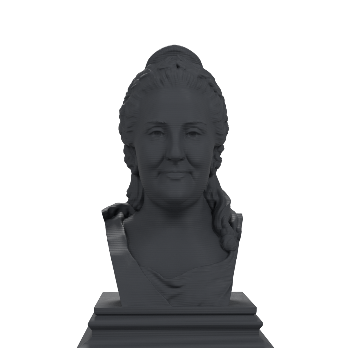 Catherine the Great bust, finish charcoal black png