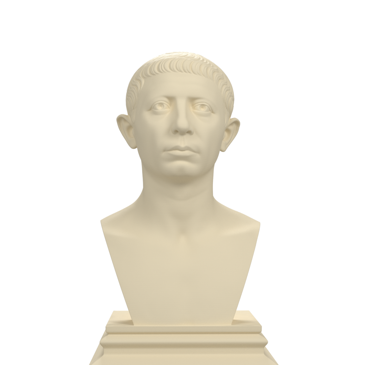 Cato the Younger bust in Ivory White