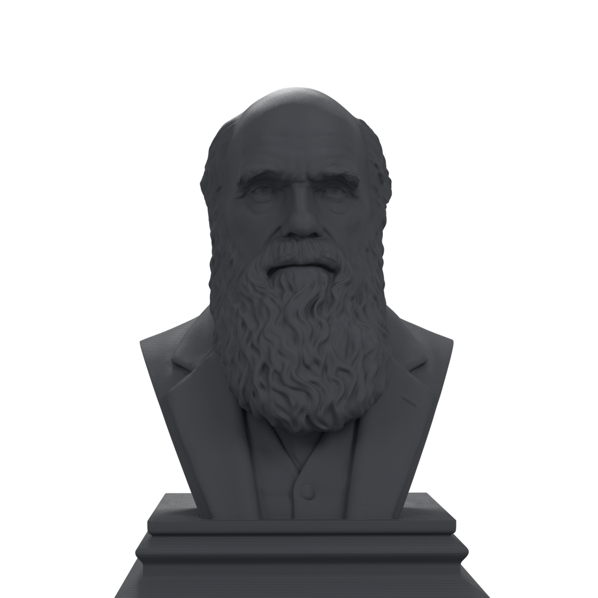 Charles Darwin bust view 3