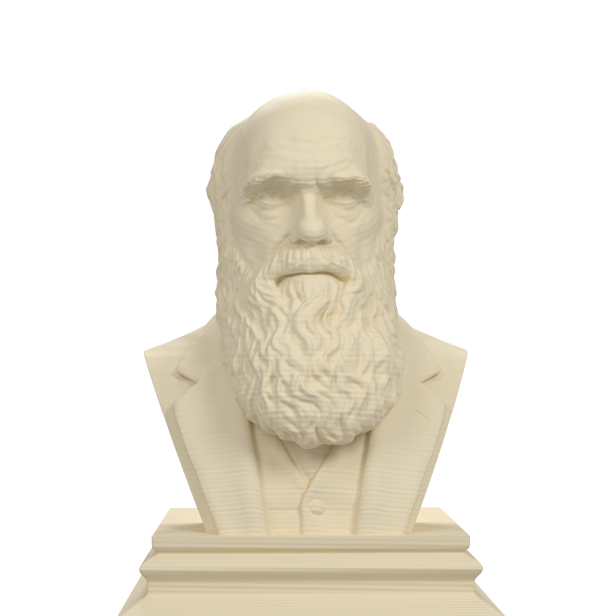 Charles Darwin bust view 1