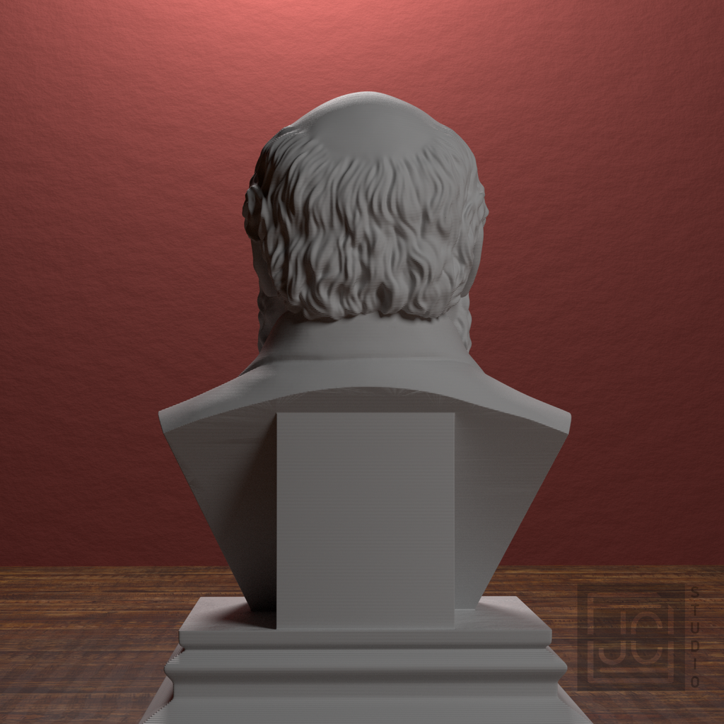 Charles Darwin bust view 7