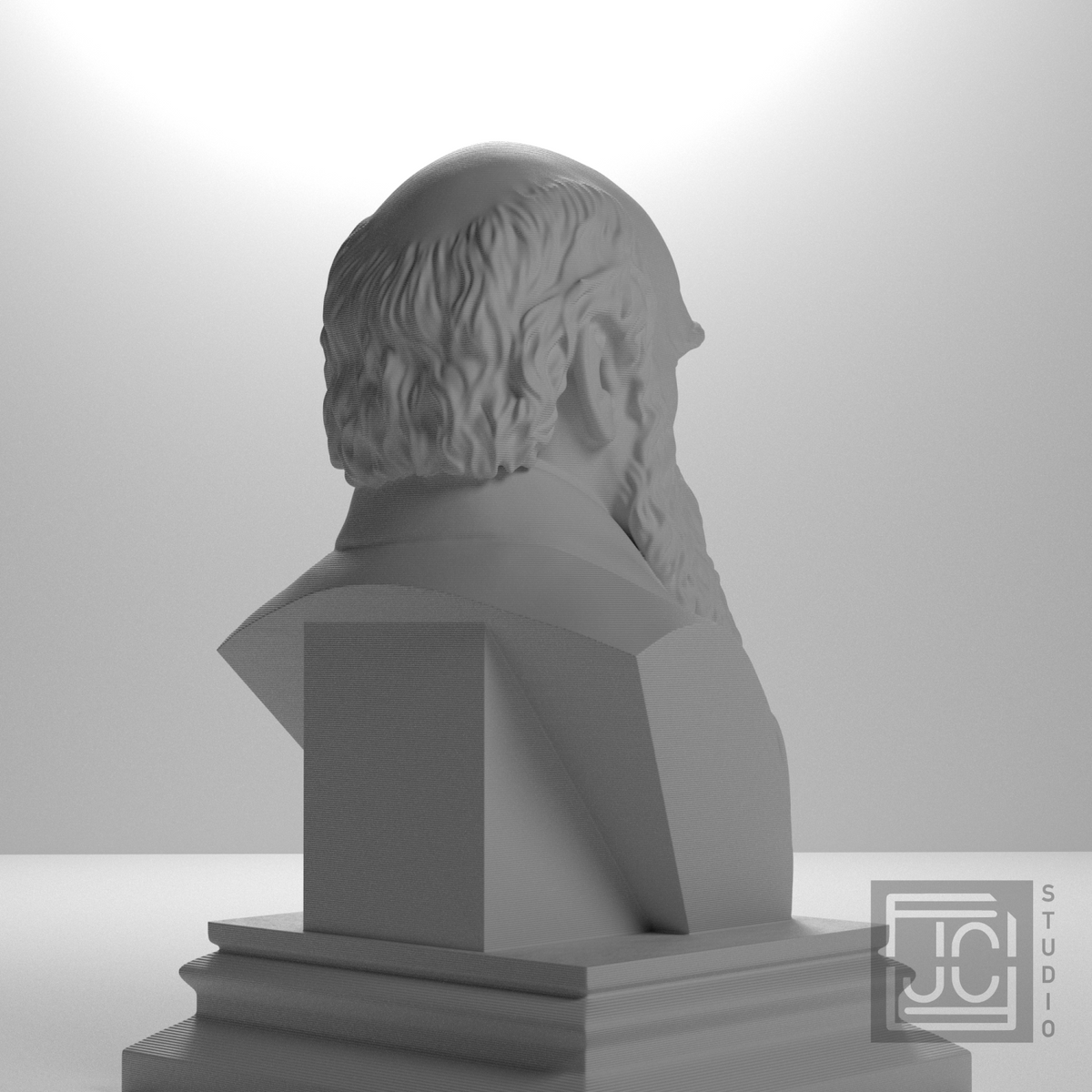 Charles Darwin bust view 11