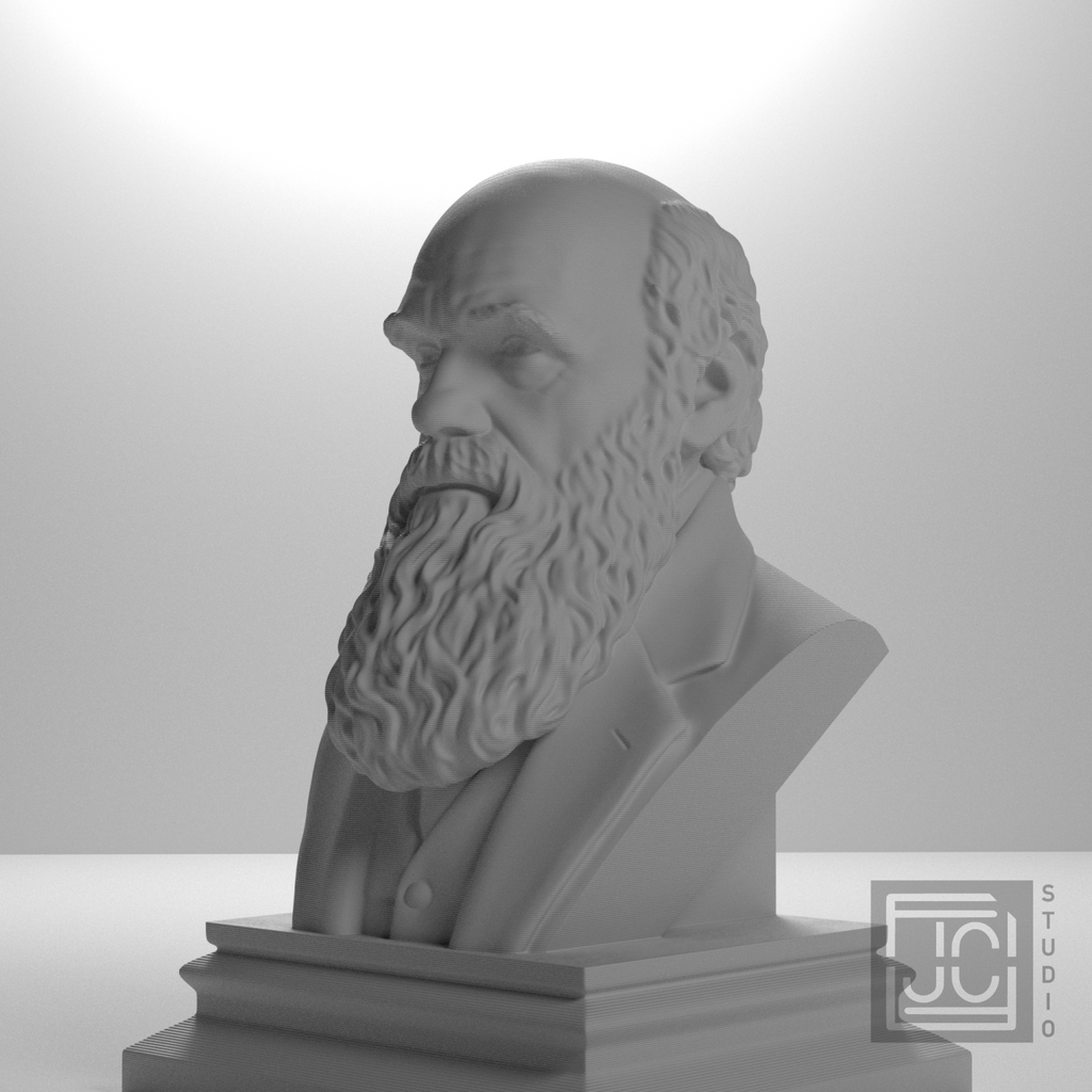 Charles Darwin bust view 13