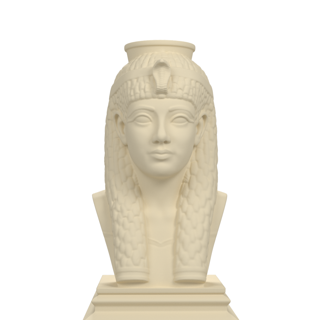 Cleopatra VII bust in calibrated Ivory White