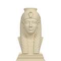 Cleopatra VII bust in calibrated Ivory White