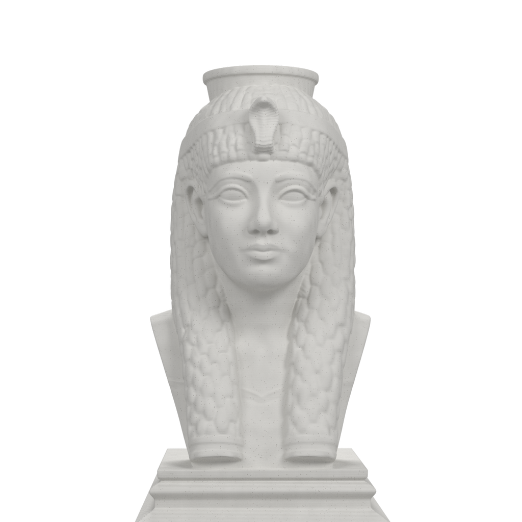 Cleopatra VII bust in printed Marble Stone