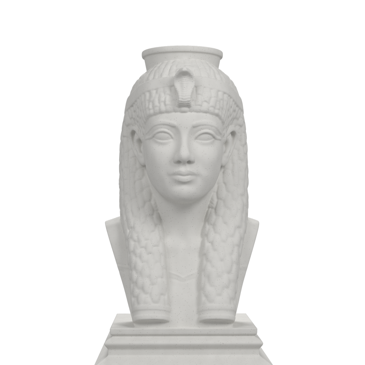 Cleopatra VII bust in printed Marble Stone