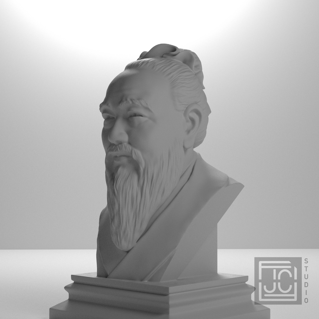 Confucius bust, source_315 view