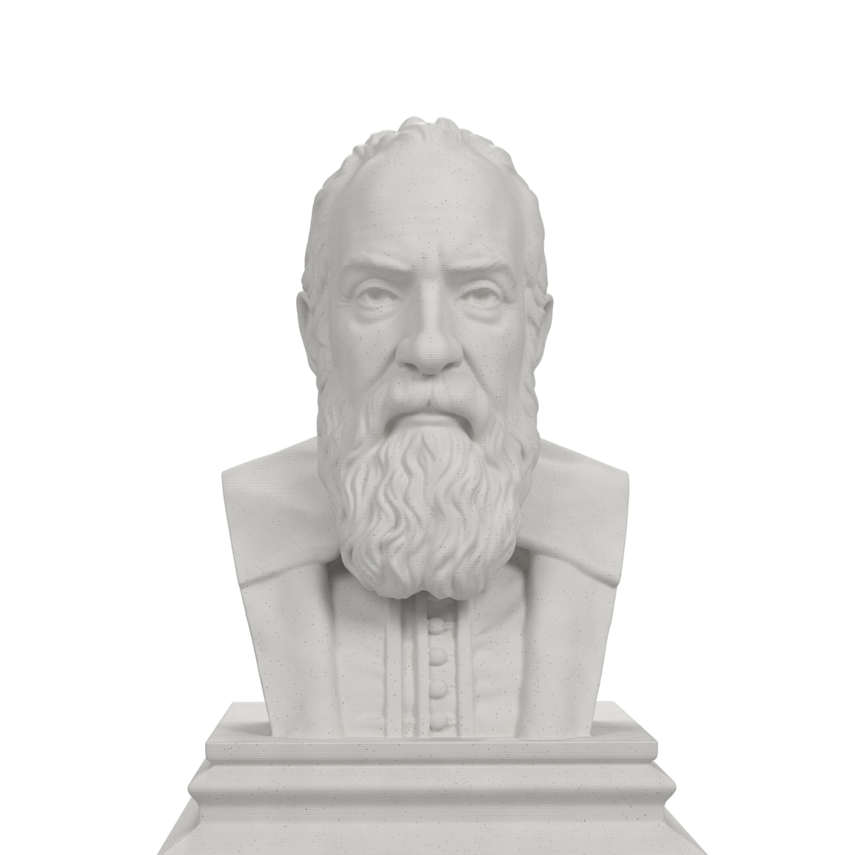 Galileo Galilei bust, marble stone view