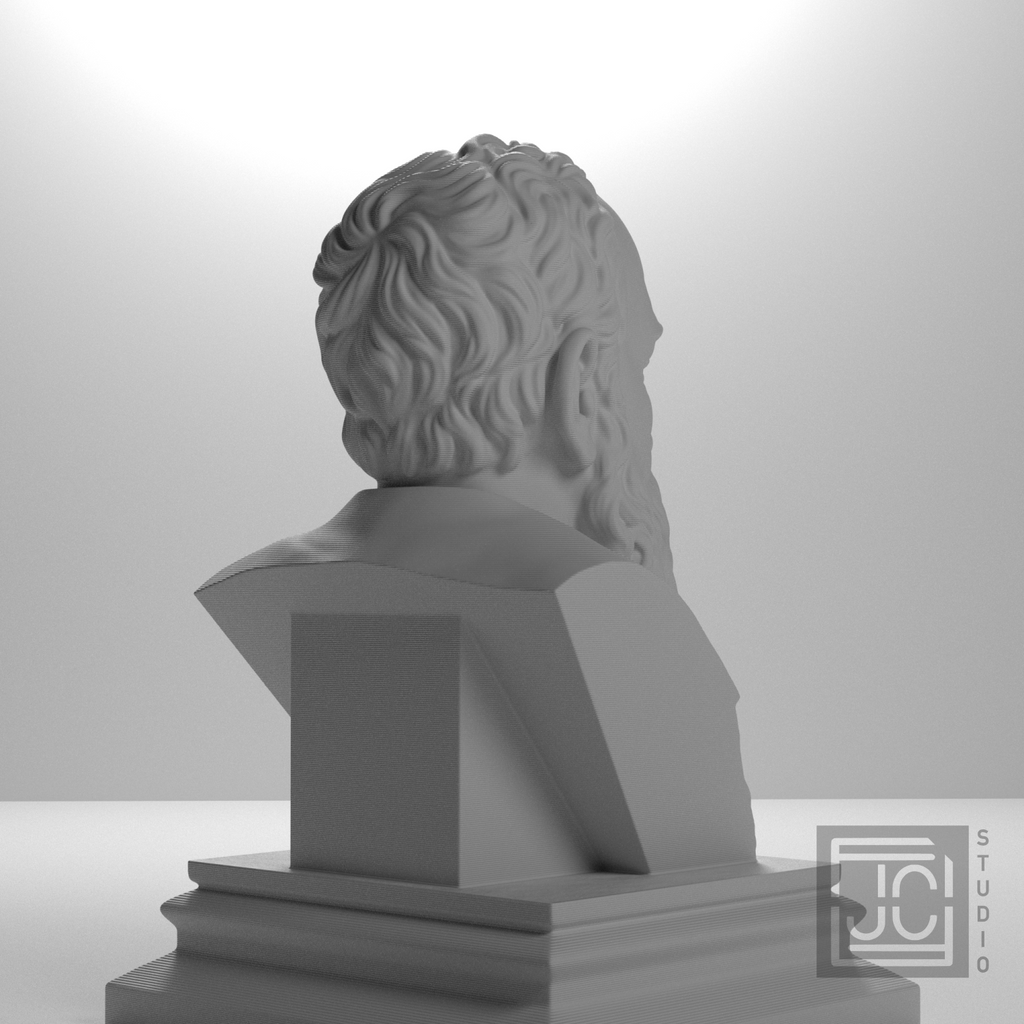 Galileo Galilei bust, studio 135 view