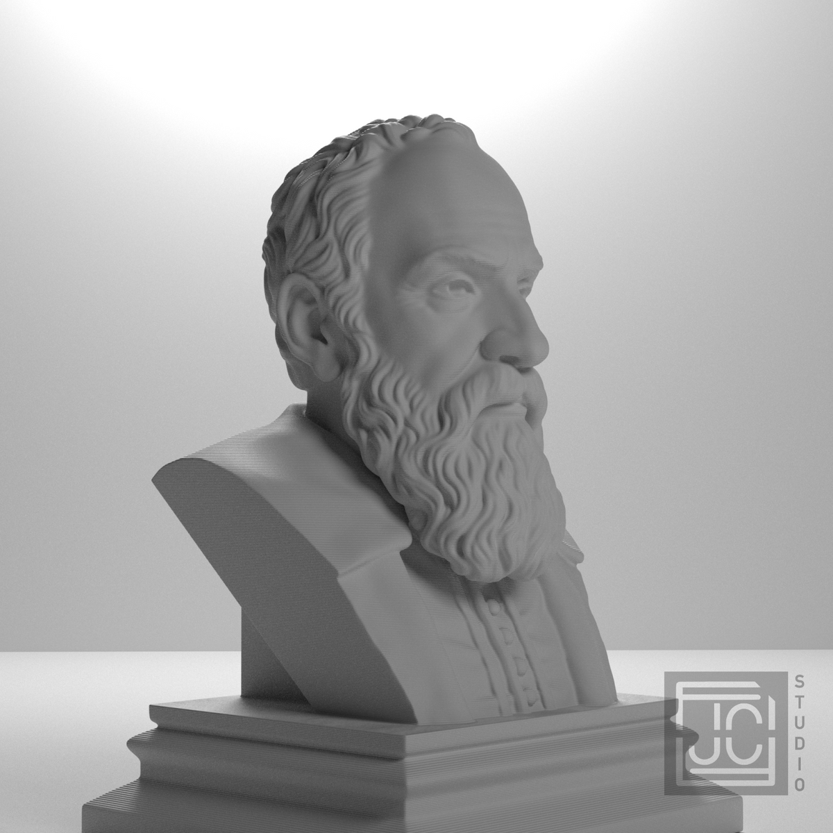 Galileo Galilei bust, studio 45 view