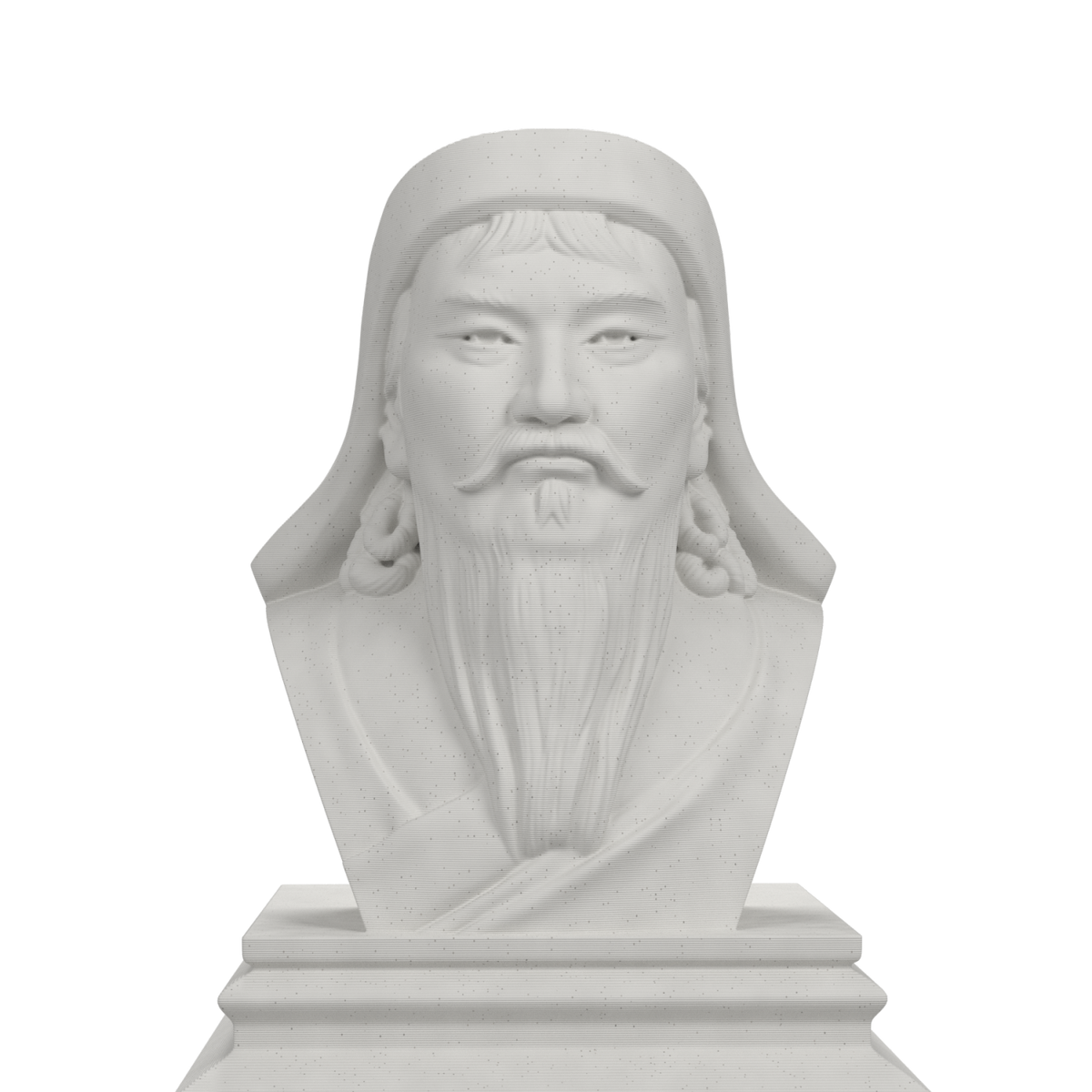 Genghis Khan bust in marble stone